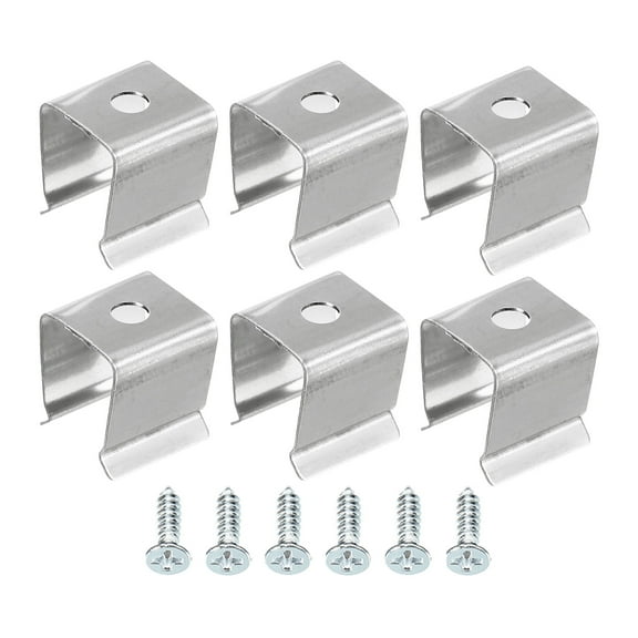Uxcell Rope Light Mounting Clips Stainless Steel Channel Mounting Holder for 8mm to 11mm Waterproof LED Strip 50 Pack