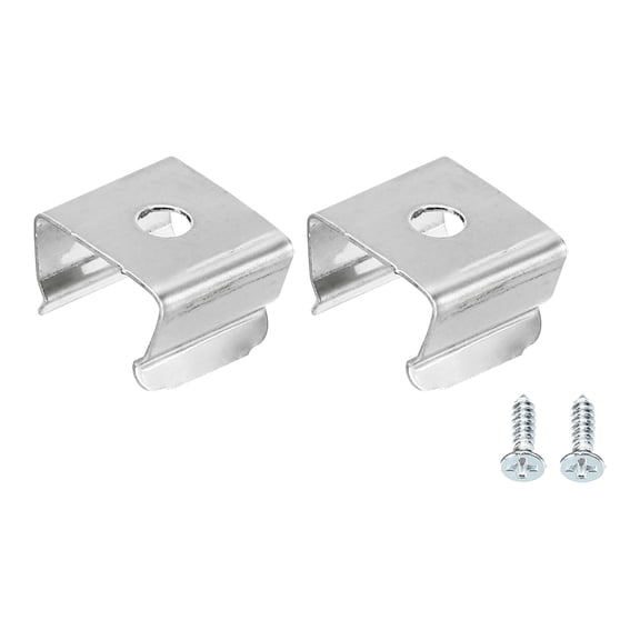 Uxcell Rope Light Mounting Clips Stainless Steel Channel Mounting Holder for 9.5mm to 12mm Waterproof LED Strip 20 Pack