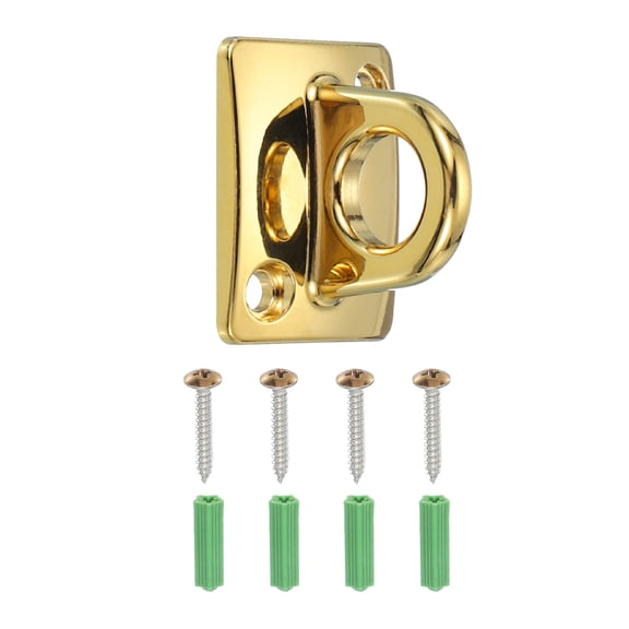 Uxcell Rope Stanchion Wall Plate Hook Large Loop Wall Plate Hanging Circle Hook Metal Post Queue Line Barrier Hook 1