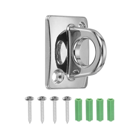 Uxcell Rope Stanchion Wall Plate Hook Large Loop Wall Plate Hanging Circle Hook Metal Post Queue Line Barrier Hooks 1