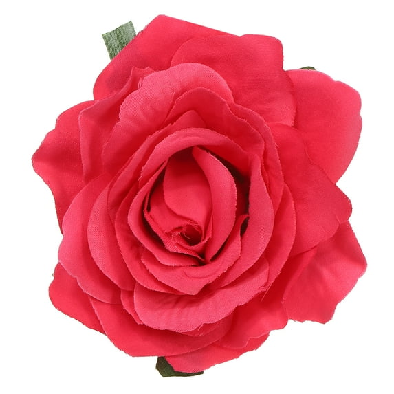 Uxcell Rose Boho Hair Clips, Fabric Flower Brooch Pins for Women Wedding Party Clothes, Beige