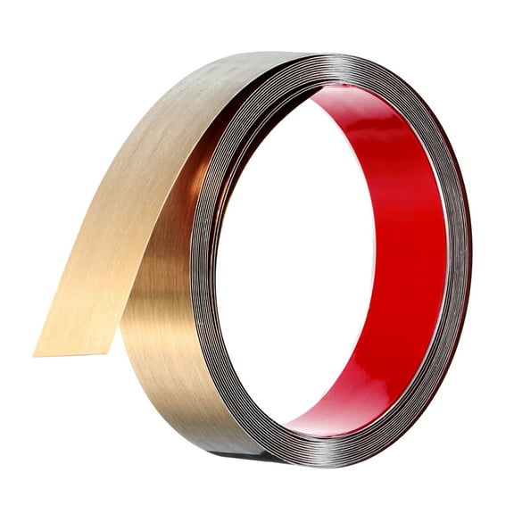 Uxcell Rose Gold Trim Peel and Stick, Self Adhesive Mirror Trim Border 13ft x 1.6" for Mirror Frame Wall Cabinet Tile Edge Molding