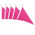 thumbnail image 1 of Uxcell Rose Red Flag Stick, Hand Held Mini DIY Flag 8.2x5.5 Inch Triangle 40pcs, 1 of 5