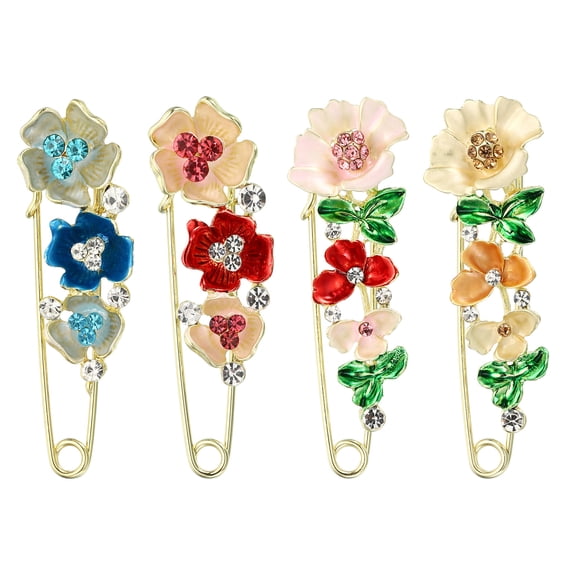 Uxcell Roses and Tulips Safety Decorative Pin Brooch, 1Pcs Anti Exposure