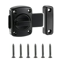 Uxcell Rotary Bolt Latch 180 Degree Switch Barn Door Sliding Door Safety Lock, Black