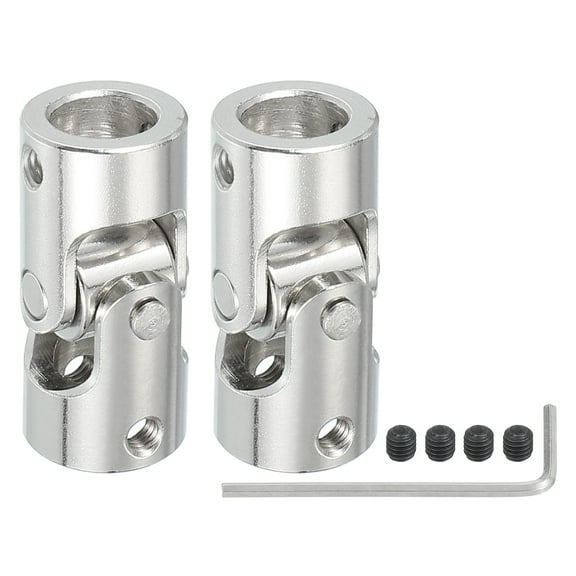 Uxcell Rotatable Universal Steering Shaft 10mm to 10mm Inner Dia U Joint Shaft Coupling U Joints Coupler Connector 2 Pcs