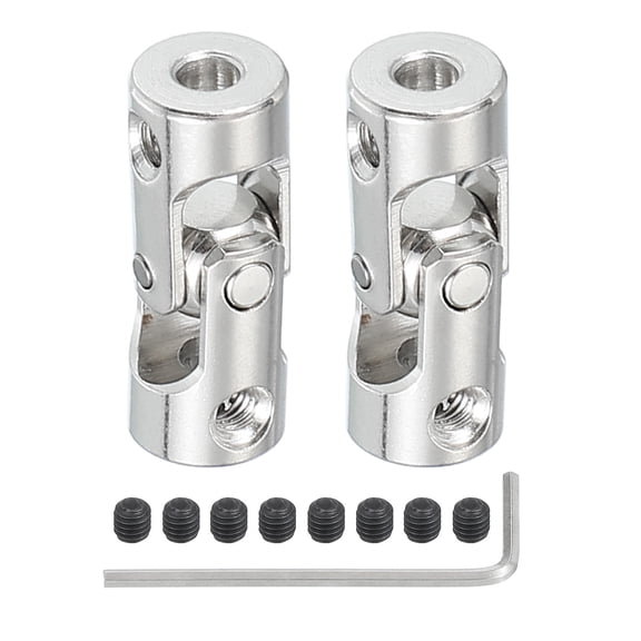 Uxcell Rotatable Universal Steering Shaft 3mm to 3mm Inner Dia U Joint Shaft Coupling U Joints Coupler Connector 2 Pcs