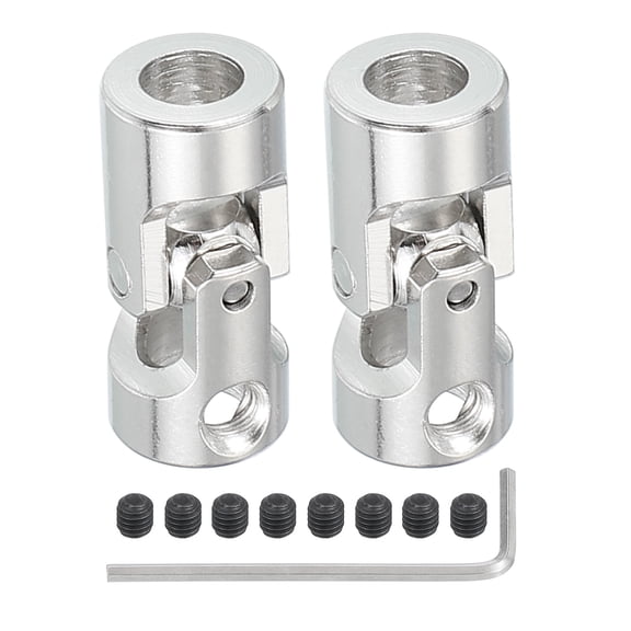 Uxcell Rotatable Universal Steering Shaft 6mm to 6mm Inner Dia U Joint Shaft Coupling U Joints Coupler Connector 2 Pcs