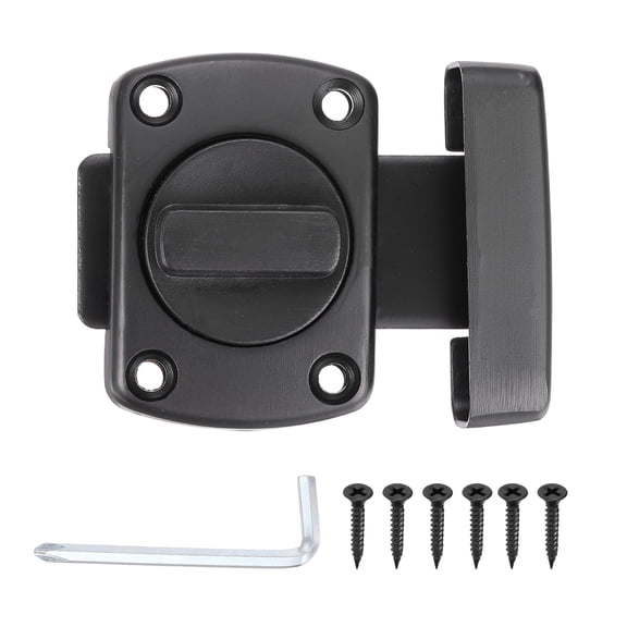 Uxcell Rotate Bolt Latch, 2.2" Zinc Alloy Safety Double Sided Rotate Gate, Black