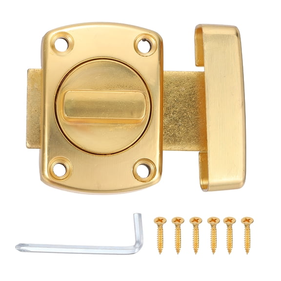 Uxcell Rotate Bolt Latch, 2.2" Zinc Alloy Safety Double Sided Rotate Gate, Gold