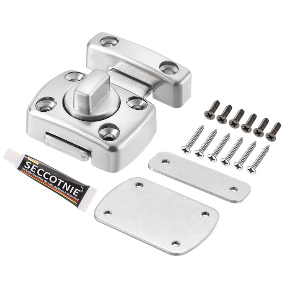 Uxcell Rotate Bolt Latch, Door Lock Gate Latches Nail-free, 1.7x1.2 ...