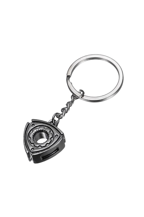 Rotor Keychain Car Rotor Auto Parts Key Chains Rotor Keyring Key Fob Fit Men Women for Cars Trucks Bikes, Black
