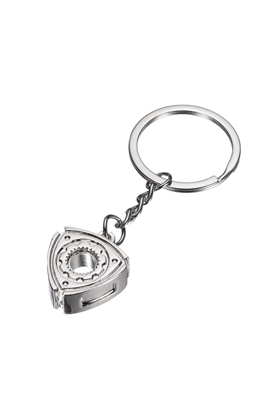 Rotor Keychain Car Rotor Auto Parts Key Chains Rotor Keyring Key Fob Fit Men Women for Cars Trucks Bikes, Silver