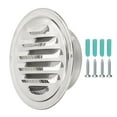 thumbnail image 1 of Uxcell Round Air Vents Cover 304 Stainless Steel Louver Grille, for Ceiling Mount Silver 4 Inch, 1 of 6