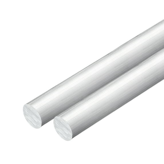 Uxcell Round Aluminum Rods, Aluminum Round Rod Solid Lathe Bar Stock for Industry Construction DIY Crafts 19m x 330mm 2