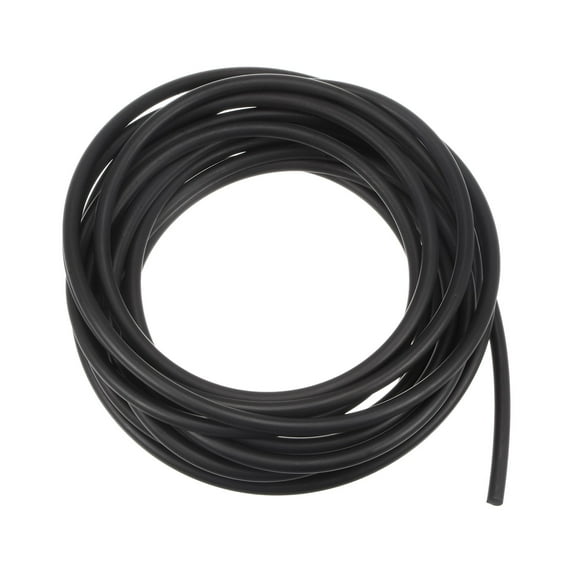 Uxcell Round Belts 5mm Dia 5 Meters Length Smooth Surface PU Polyurethane, Black