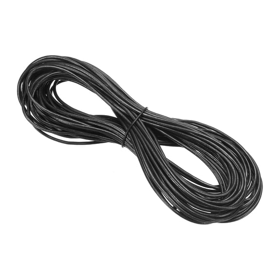 Uxcell Round Braided Leather Cord, 1.5mm Round Braided Leather Cord Rope for Crafts Jewelry Making, Black(10 Yards)