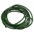 thumbnail image 1 of Uxcell Round Braided Leather Cord, 3mm Genuine Braided Leather Cords, Dark Green(2.2 Yards), 1 of 6