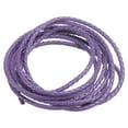 thumbnail image 1 of Uxcell Round Braided Leather Cord, 3mm Genuine Braided Leather Cords, Light Purple(2.2 Yards), 1 of 6