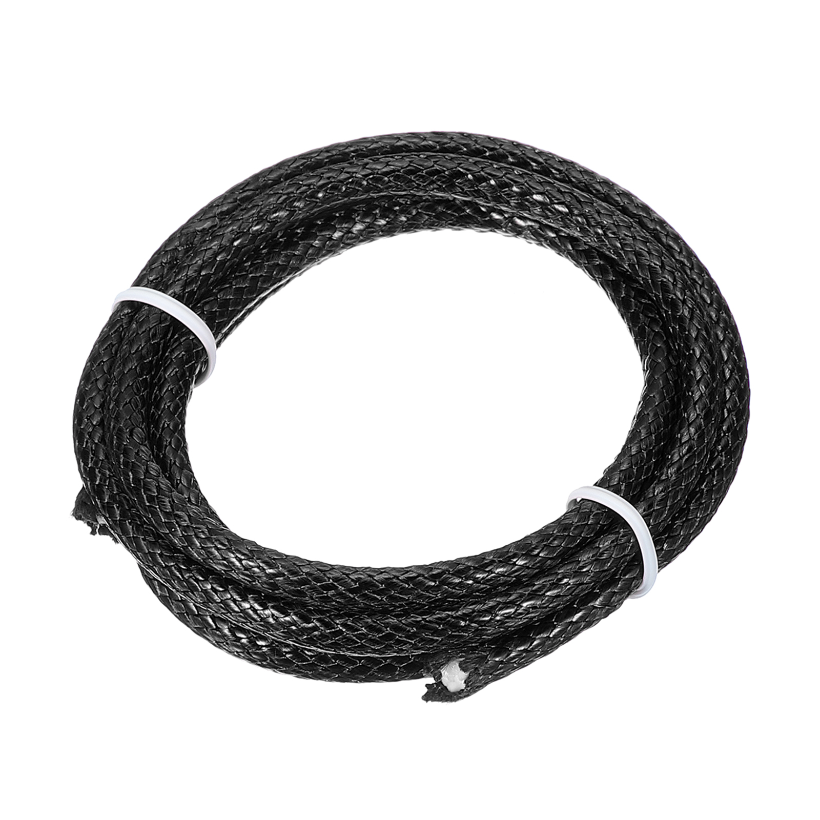 String Rope Black Uxcell Round Braided Leather Cord, Braided Leather Cord String Rope ...
