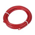 thumbnail image 1 of Uxcell Round Braided Leather Cord, Braided Leather Cord String Rope Folded Leather Strip Braiding Red, 1 of 7