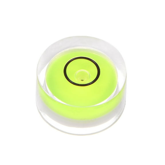 Uxcell Round Bubble Level 15x8mm Mini Circular Bullseye Spirit Levels for Camera Tripod Telescope, Green