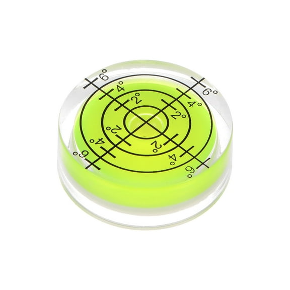 Uxcell Round Bubble Level 32x12mm Mini Circular Bullseye Spirit Levels for Leveling Camera Tripod Telescope, Lime