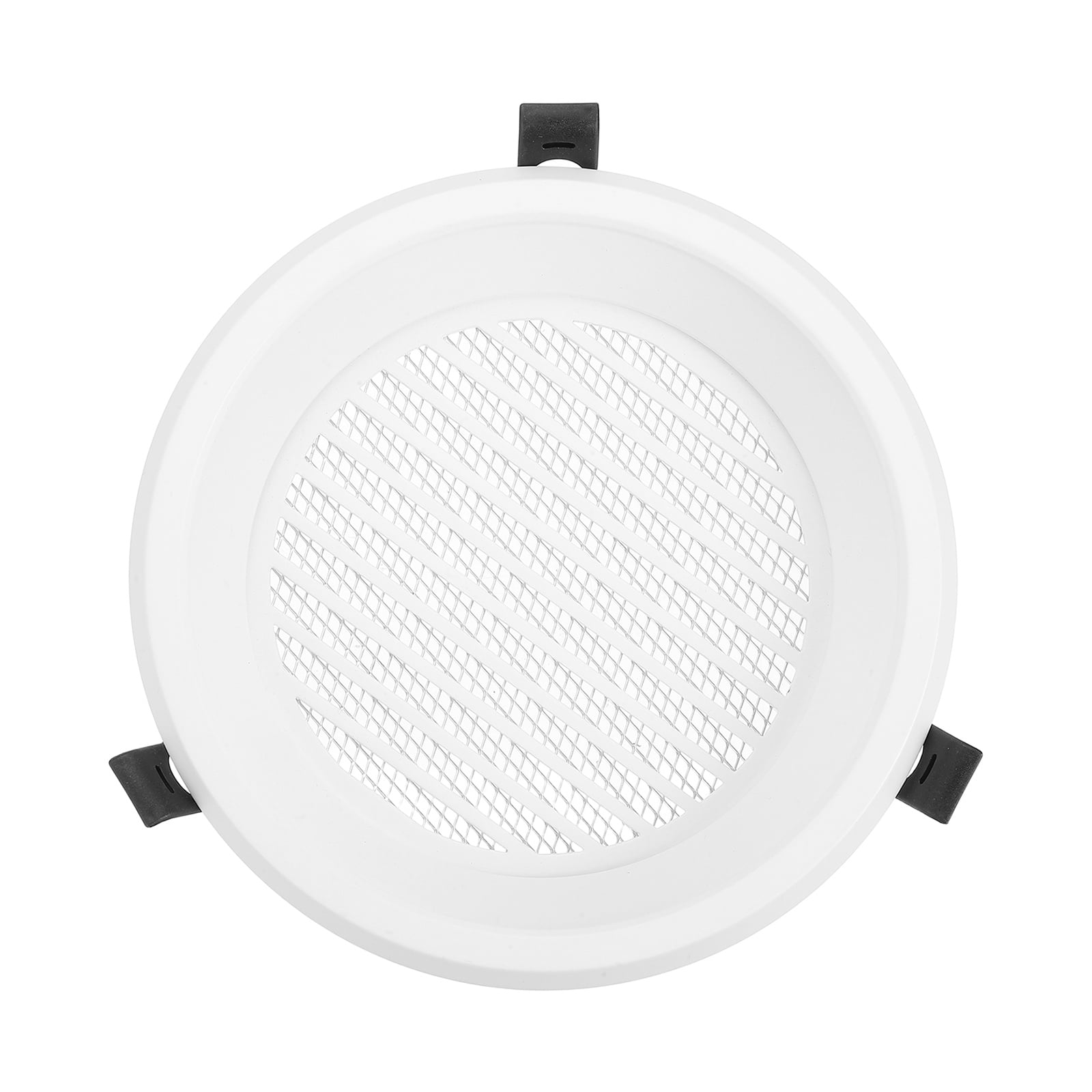 Uxcell Round Ceiling Vent Cover (155mm / 6" Duct Opening Size) - Aluminum Alloy Ceiling Air Grille Soffit Exhaust Vent Diagonal Louver Cover Plate for Bathroom Home Kitchen, White