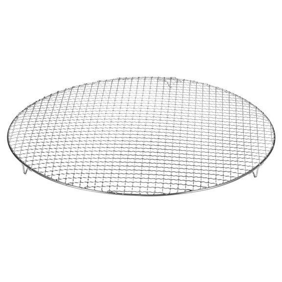 Uxcell Round Cooking Rack, 19.7-inch Stainless Steel Cross Wire Barbecue Grill Net Racks with 20mm Legs