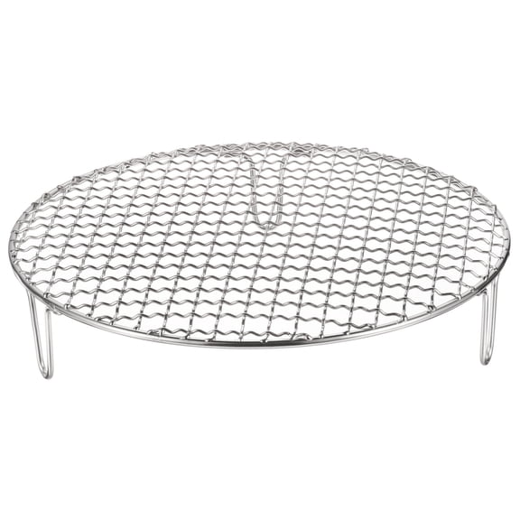 Uxcell Round Cooking Rack, 9.8-inch Stainless Steel Cross Wire Barbecue Grill Net Racks with 50mm Legs