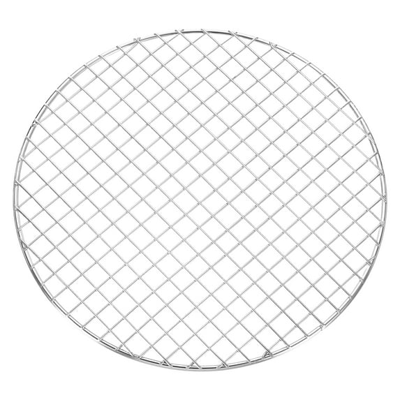Uxcell Round Cooking Rack, Dia 10.4 Inch Stainless Steel Grill Grate Cross Wire Barbecue Grill for Cooking Baking Air Fryer Racks, Silver