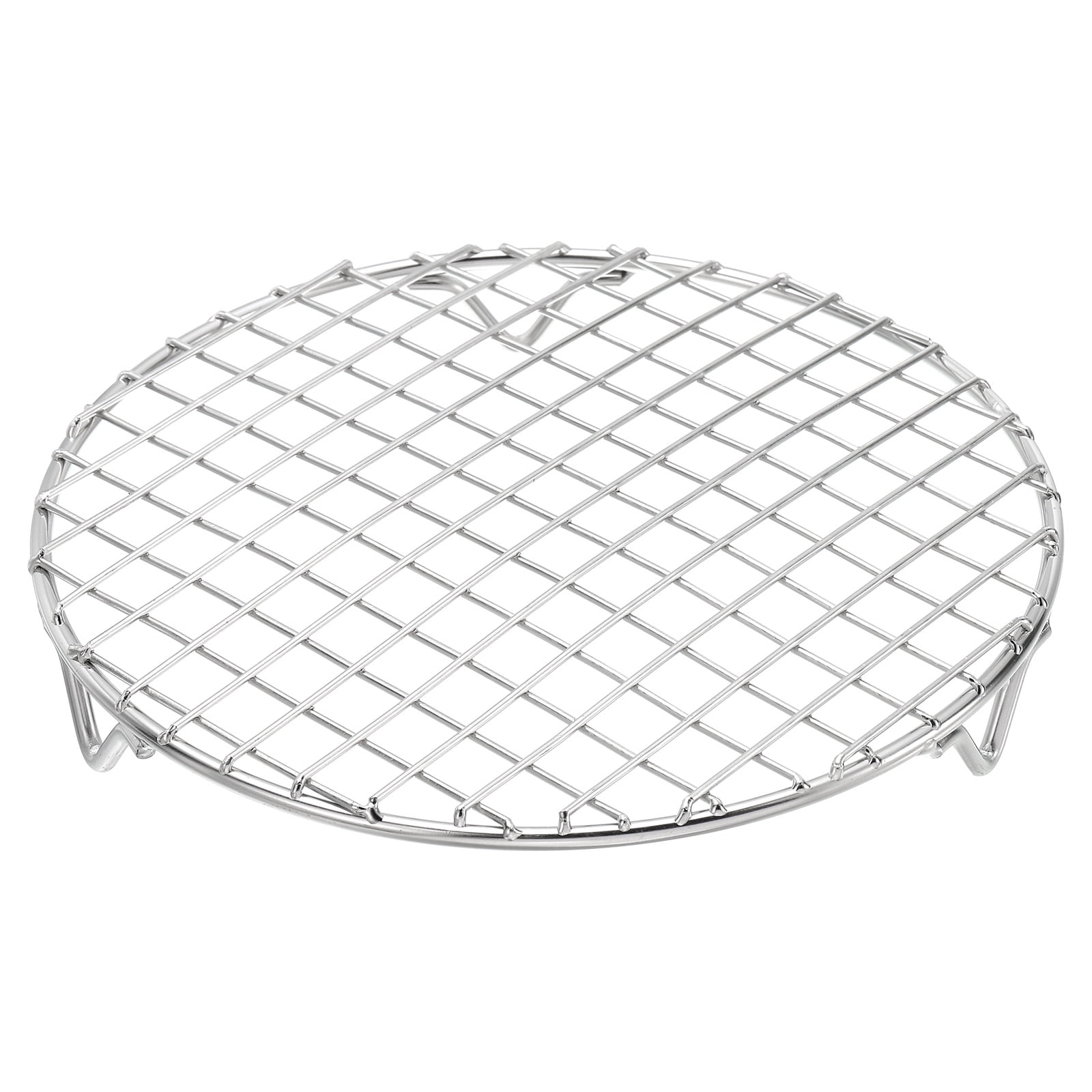 Silver Bbq Rack Uxcell Round Cooking Rack with Legs, Dia 7.1 Inch 304 Stainless Steel ...