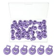 thumbnail image 1 of Uxcell Round Cord Lock, Plastic Single Hole Spring Loaded Toggle Stoppers Light Purple, 1 of 7