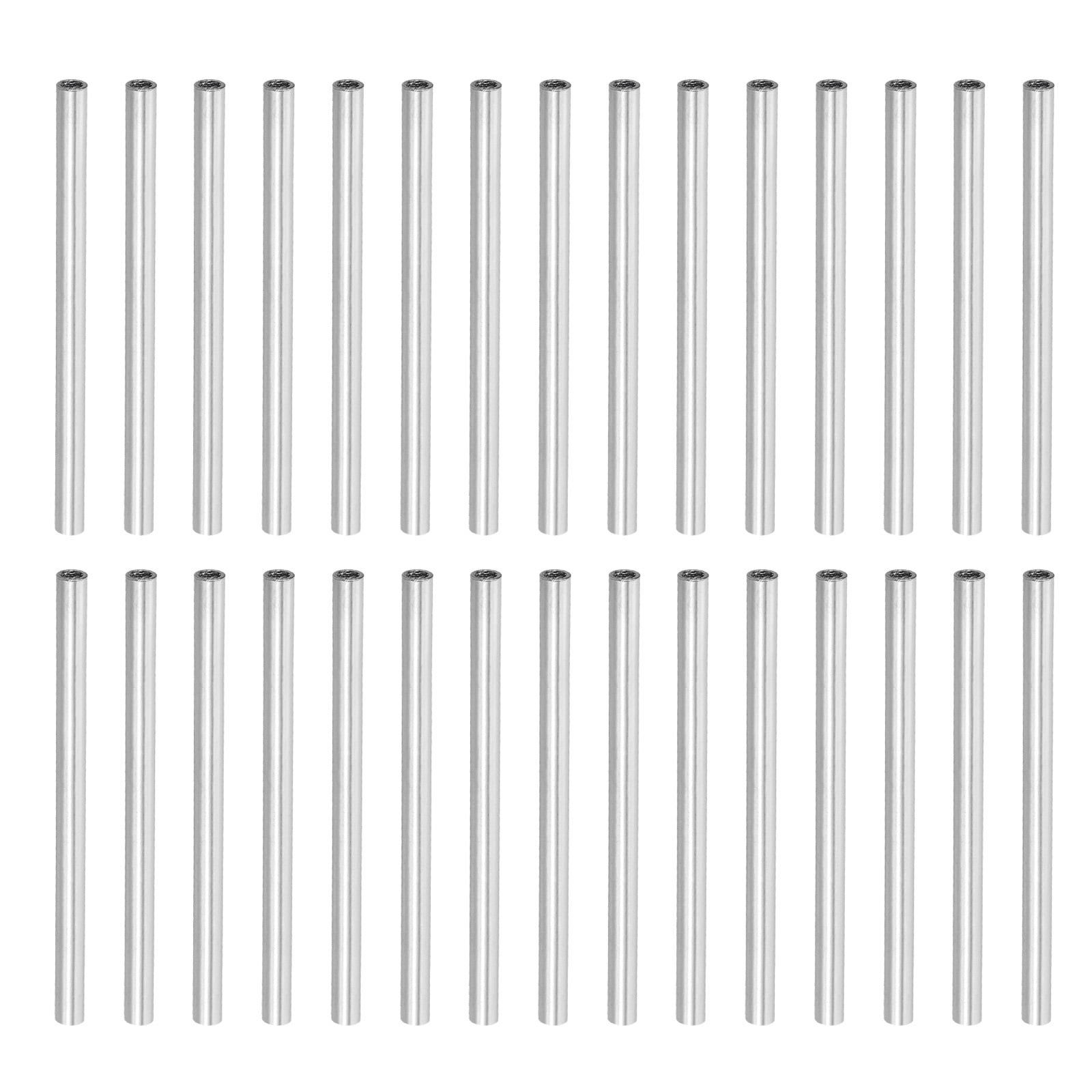 Uxcell Round Coupling Nut Threaded Sleeve Connector Rod Bar Stud Tube ...