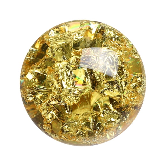 Uxcell Round Crystal Sphere, 50mm / 2" Glass Solid Decorative Sphere Crystal Ball for Home Decor Ornament Gift Craft Feng Shui Divination Fortune Telling Fountain Decoration, Yellow