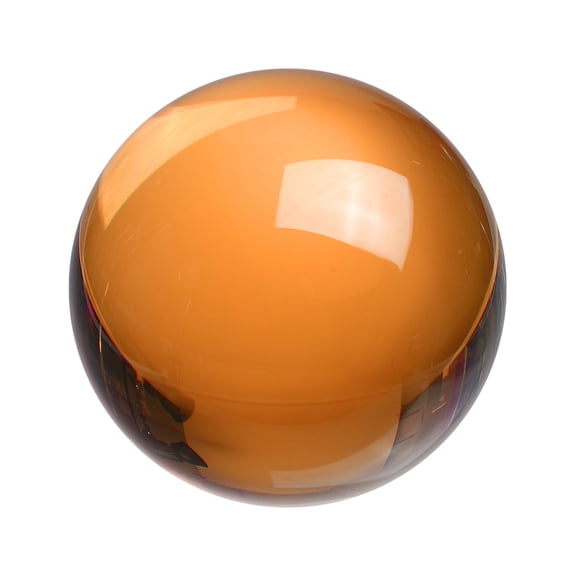Uxcell Round Crystal Sphere, 60mm / 2.4" Glass Solid Decorative Sphere Crystal Ball for Home Decor Ornament Gift Craft Feng Shui Divination Fortune Telling Fountain Decoration, Amber