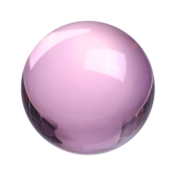 Uxcell Round Crystal Sphere, 60mm / 2.4" Glass Solid Decorative Sphere Crystal Ball for Home Decor Ornament Gift Craft Feng Shui Divination Fortune Telling Fountain Decoration, Pink