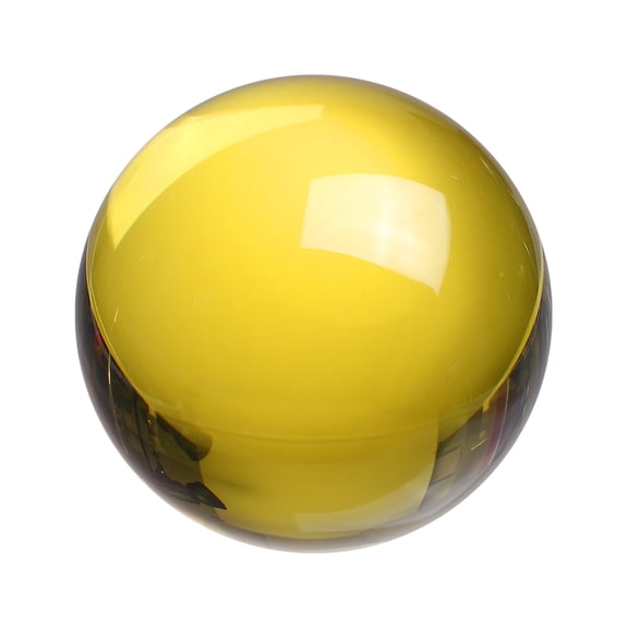 Uxcell Round Crystal Sphere, 70mm / 2.8" Glass Solid Decorative Sphere Crystal Ball for Home Decor Ornament Gift Craft Feng Shui Divination Fortune Telling Fountain Decoration, Gold