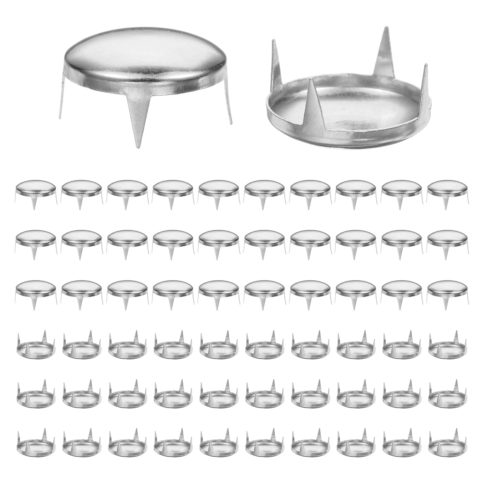 Uxcell Round Dome Rivets [100pcs] - 16mm Round Dome Studs Metal Claw ...