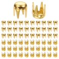 thumbnail image 1 of Uxcell Round Dome Rivets [100pcs] - 3mm Round Dome Studs Metal Claw Beads Nailhead Rivets Spike Studs for Leather Craft & Hat & Clothes - [Gold], 1 of 6