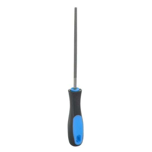Uxcell Round File 6" High Carbon Hardened Steel Double Cut Hand Rasp with Plastic Handle