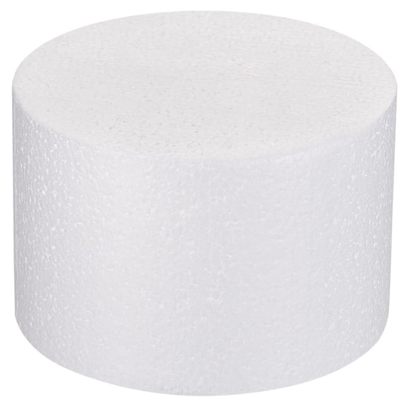 Uxcell Round Foam Cake Dummy 4 Inch x 6 Inch Circle Dummy Cake Set for Wedding Cakes, Birthday Cakes, Crafts 1 Pack