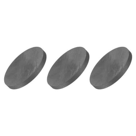 Uxcell Round Graphite Block Disk Ingot Graphite Electrode Plate 50x5mm for Melting Casting, Electrolysis, Pack of 3