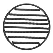 Uxcell Round Grill Grate 9.4" Bottom Fire Grate Black, Heavy Duty High Heat Charcoal Plate Replacement Parts Accessories for BBQ Cooking