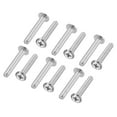 thumbnail image 1 of Uxcell Round Head Phillips Screws, 16 Pack M6-1 x 35mm 304 Stainless Steel 18-8 Full Thread, 1 of 7