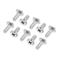 thumbnail image 1 of Uxcell Round Head Phillips Screws, 80 Pack M3-0.5 x 8mm 304 Stainless Steel 18-8 Full Thread, 1 of 7
