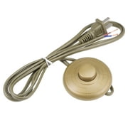 Uxcell Round Lamp Foot Pedal Push Button Switch Nylon Gold 1pcs
