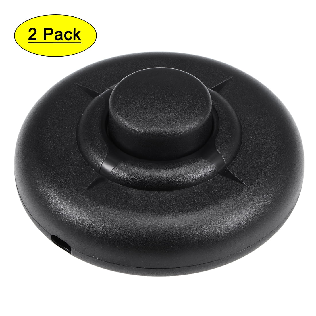 Uxcell Round Lamp Lights Foot Control ON/Off Footswitch Plastic Black