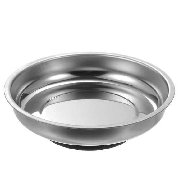 Uxcell Round Magnetic Tray 4" x 1.1" Stainless Steel Magnet Tool Tray Parts Holder for Socket Screw Nuts Bolts