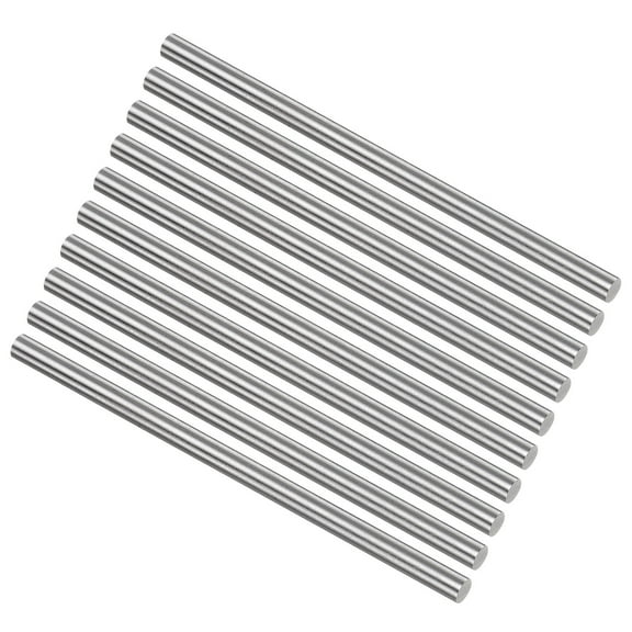 Uxcell Round Metal Rods 4.9mm x 100mm High Speed Steel (HSS) Lathe Bar Stock Tool 10 Pieces